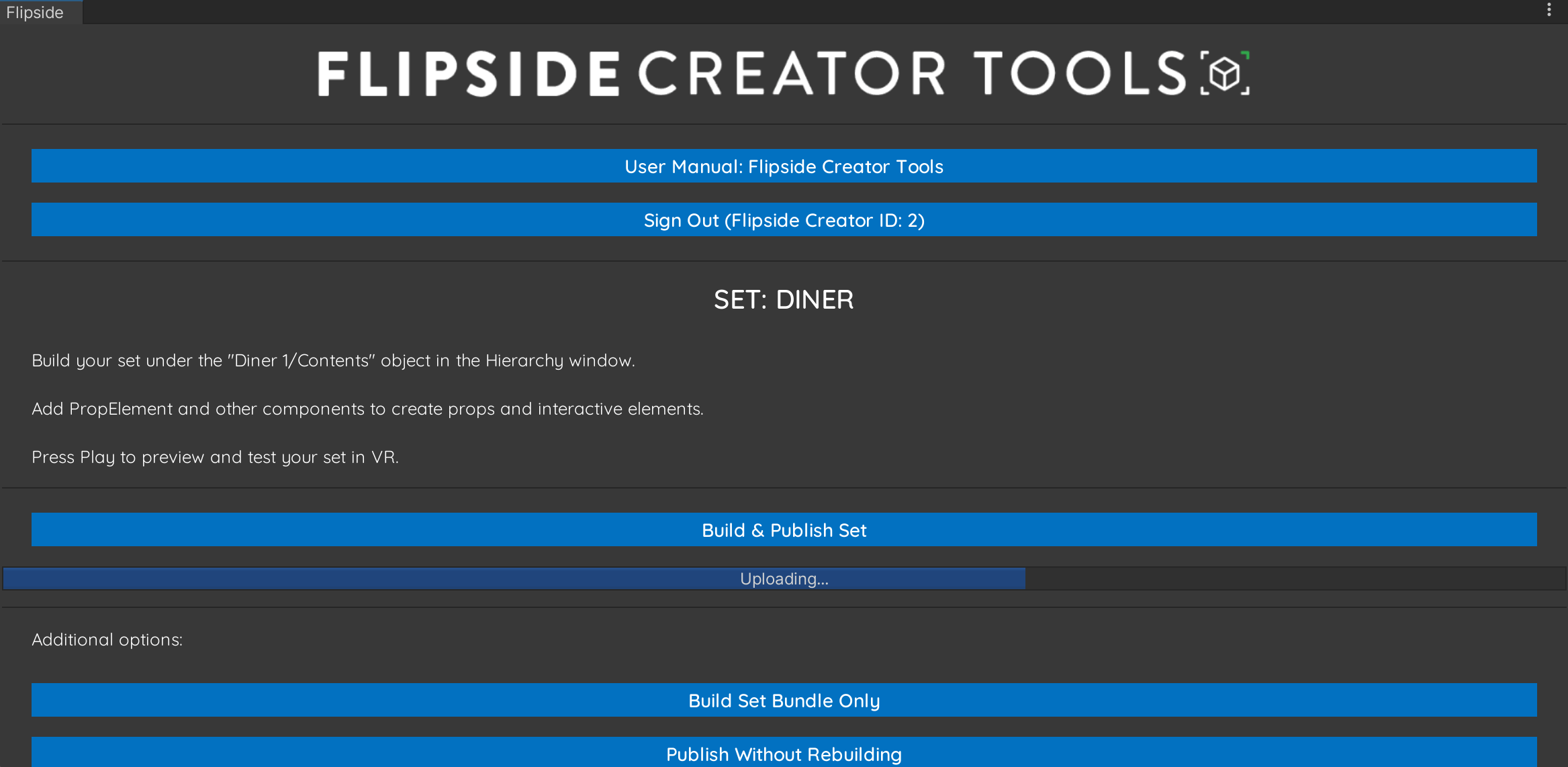 Flipside Creator Tools - Build & Publish Set