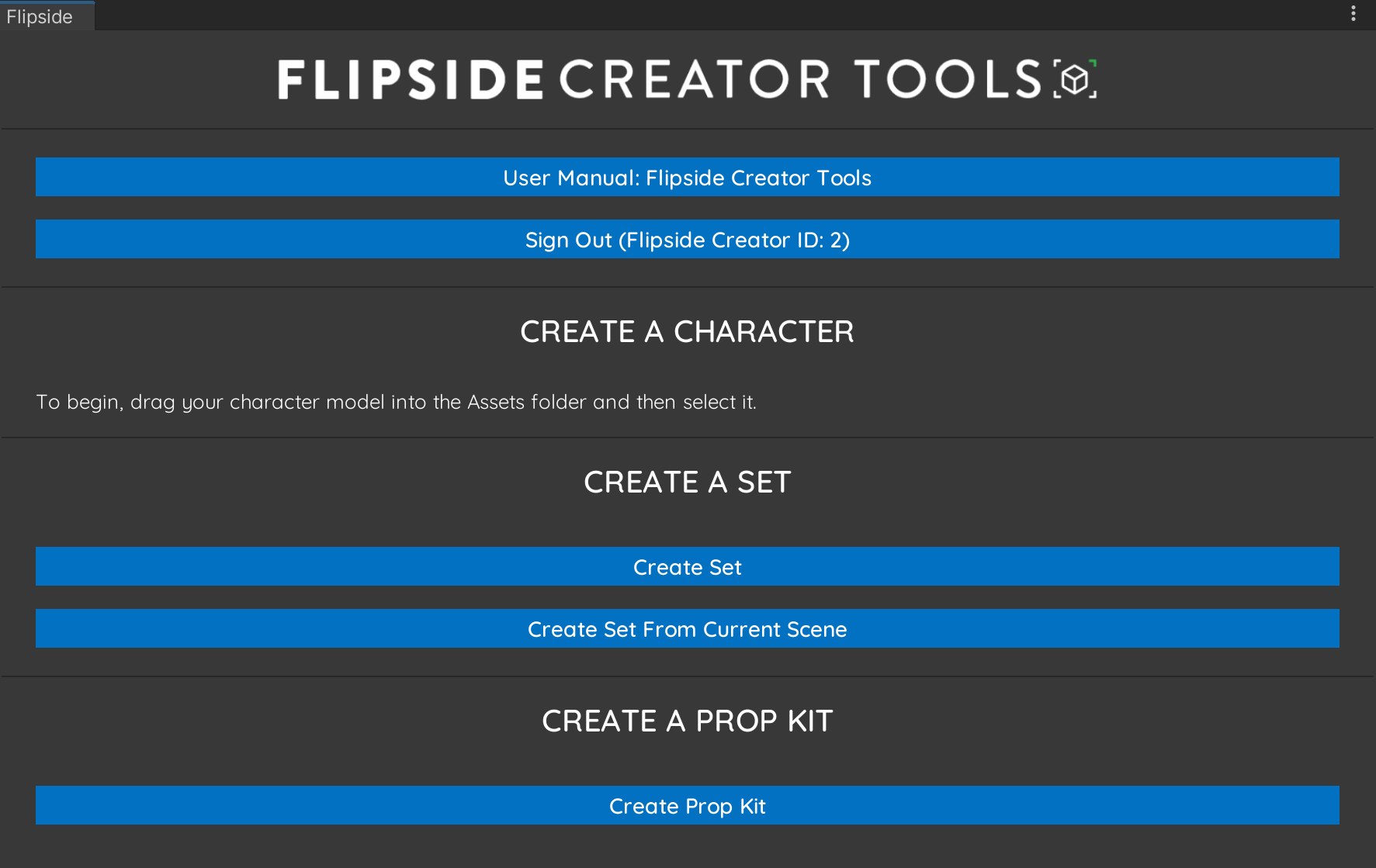Flipside Creator Tools wizard