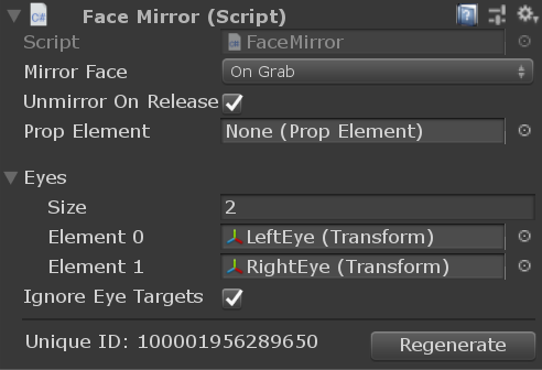 FaceMirror component