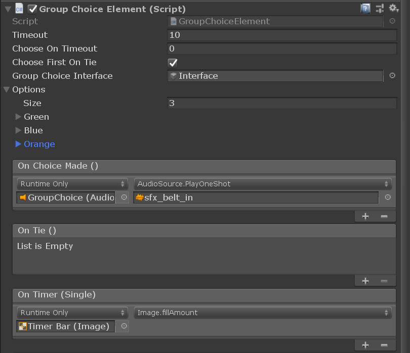 GroupChoiceElement component