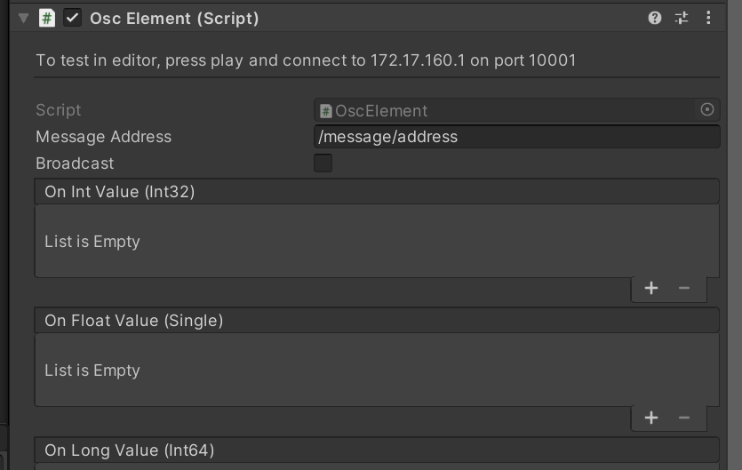 OscElement component