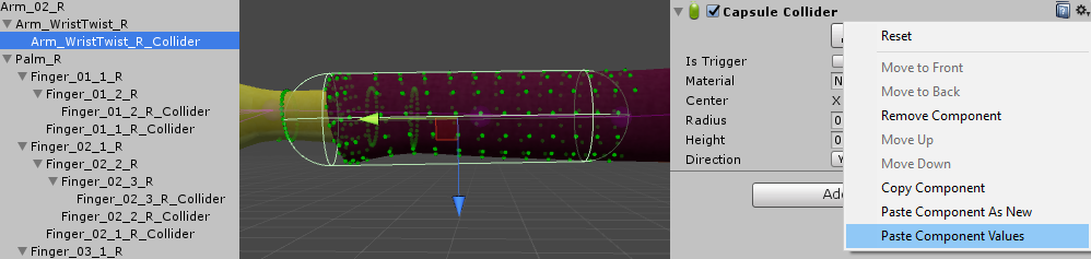 Paste component values