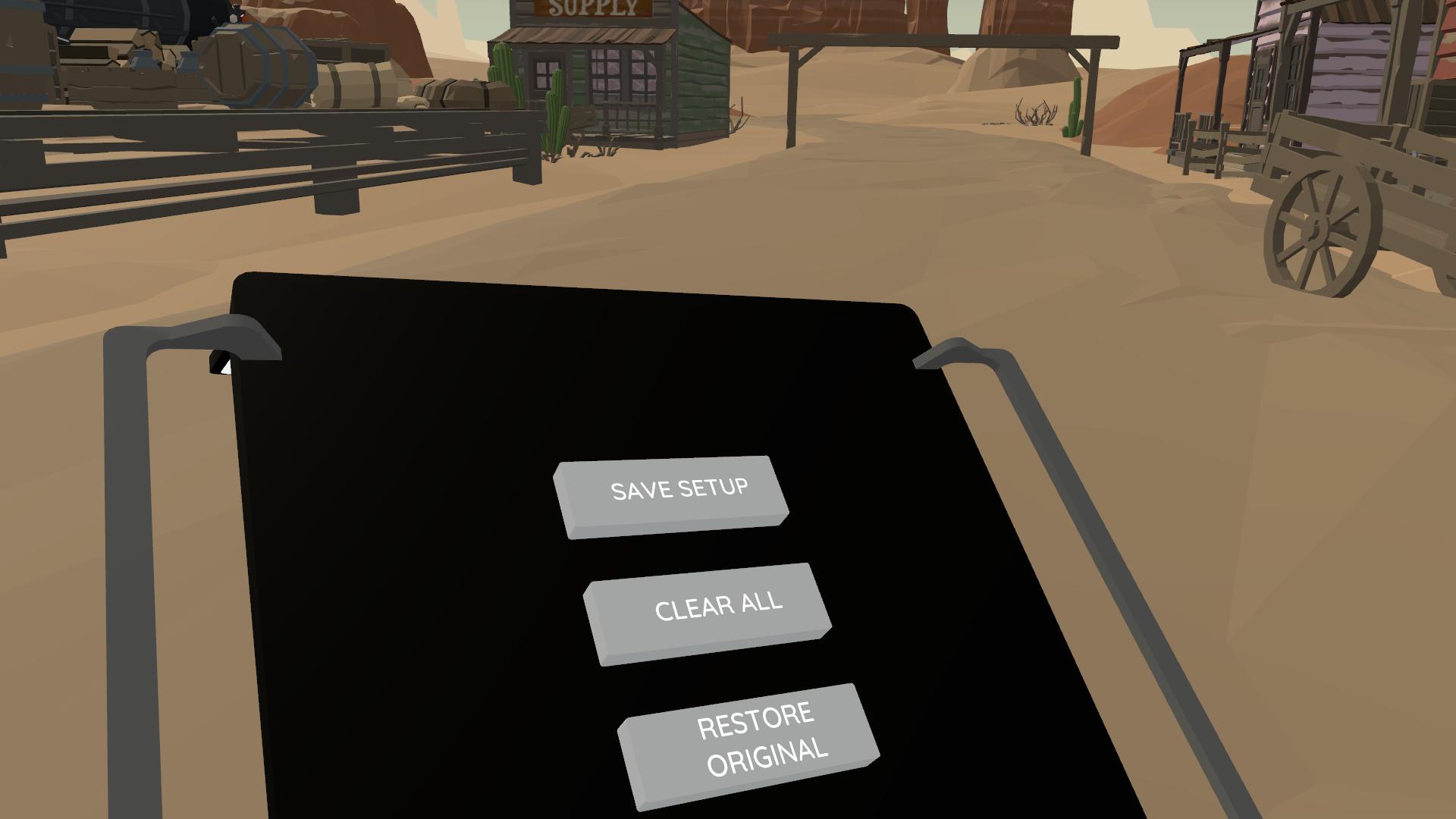 Save Setup button