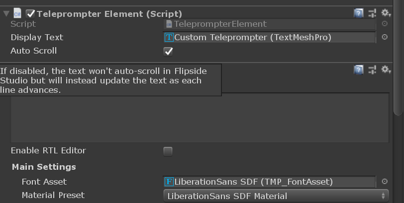 TeleprompterElement component