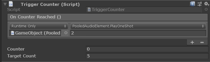 TriggerCounter component