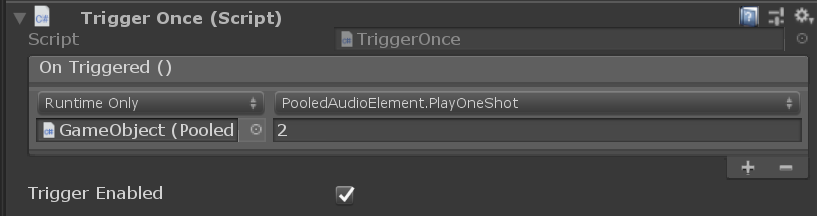 TriggerOnce component