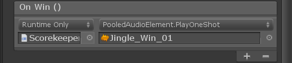 Scoreboard win audio