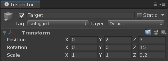 TargetElement settings